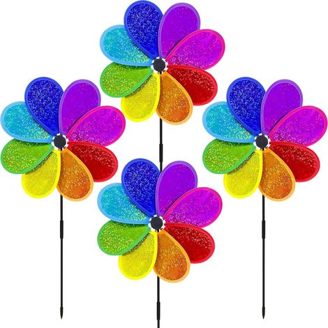 éolienne De Jardin, éolienne Anti-Oiseaux, olienne Arc-en-Ciel Scintillante, éolienne RéFléchissante Anti-Oiseaux, Idéale pour Les Fermes, Les Vergers, Les Cours Et comme Décoration De Jardin (1/5)