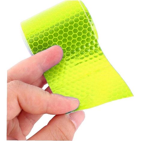 Hochwertiges, 1 Meter langes Reflexband, klebbar und zuschneidbar, wetterbeständiges Reflexband, Sicherheitsmarkierung, Reflexband (grün)