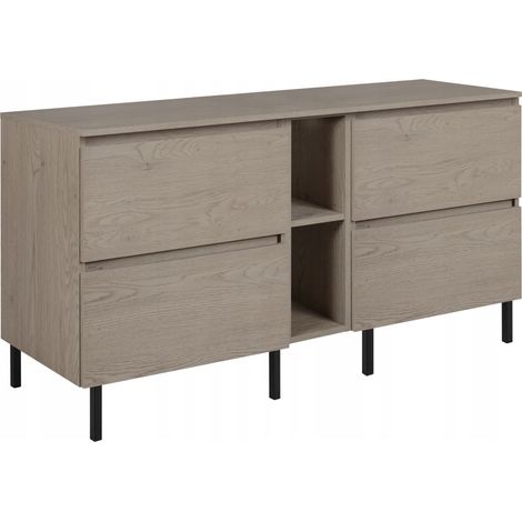 Einzelne Waschtischunterschrank - 140 cm - Dunkle Eiche - Modernes Design - Funktional und elegant
