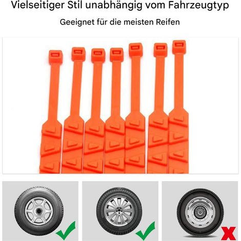 Set di 10 catene da neve per pneumatici auto, catene invernali, catene di sicurezza per la guida invernale, catene di sicurezza antiscivolo, catene di sicurezza (1/4)
