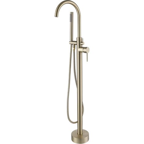 Robinet de baignoire Gold Brush, robinet de baignoire avec douchette (1/2)