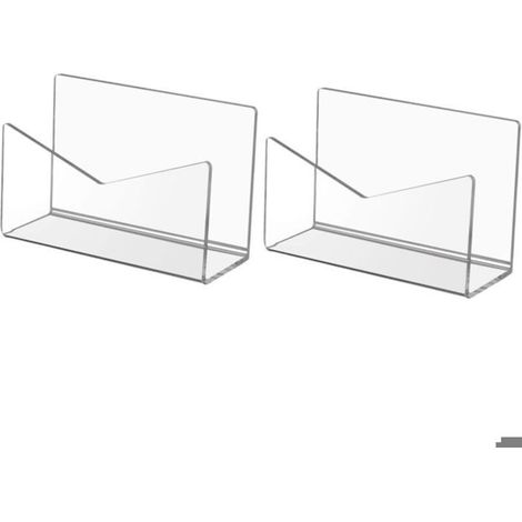 Organisateur de bureau en acrylique - OKZ® - 2 pièces - Porte-revues - Porte-fichiers - Support de lettres