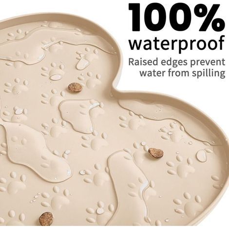 Set de table antidérapant en silicone pour gamelles de chien, adapté aux petits et moyens chiens et aux assiettes de nourriture pour chats, abricot