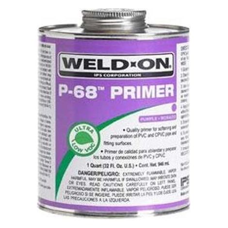 Limpiador Primer P.68 Weldon CPVC - Idistub  Medidas  Accesorios Fontanería: 473ml