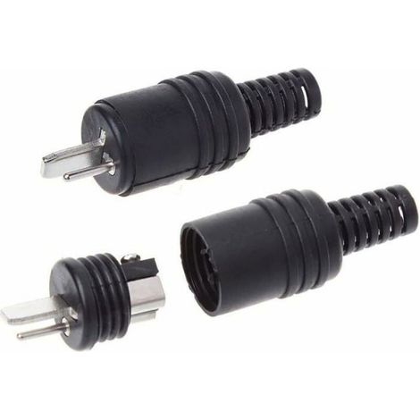 Fiches DIN 2 broches pour haut-parleur - - 10 pièces à souder - pour câble HiFi connecteur (1/4)
