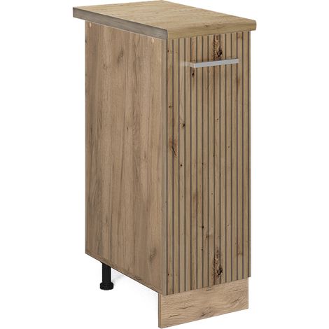 Armadio cucina dispensa alto R-Line, Rovere artigianale, 30 cm , PL Rovere, Vicco