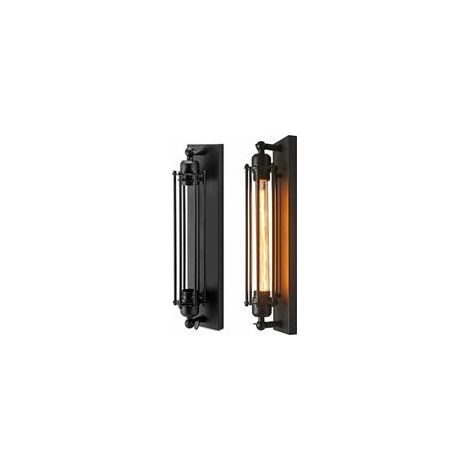 Applique murale corridor vintage en fer forgé E26/E27, sans ampoule – (1/5)