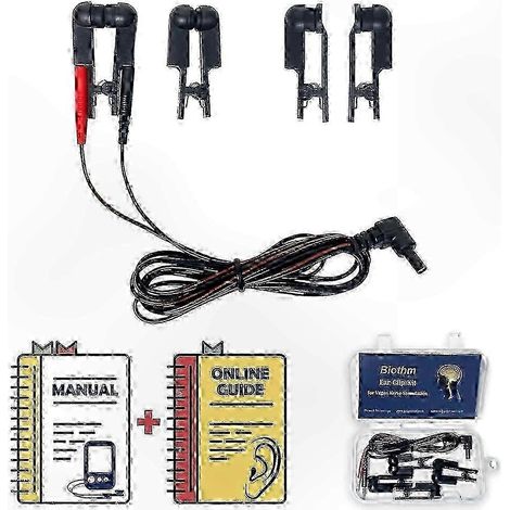 Doppelklemm-Silikonelektroden zur Vagusnervstimulation, kompatibel mit TENS-Geräten, 2er-Packung, therapeutische Anwendung (1/3)