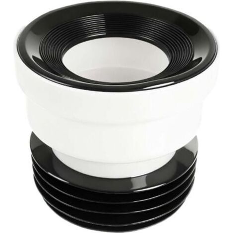 Raccord droit pour cuvette de WC de 100 mm/110 mm, joint de fixation rigide au sol pour WC suspendu. (1/4)