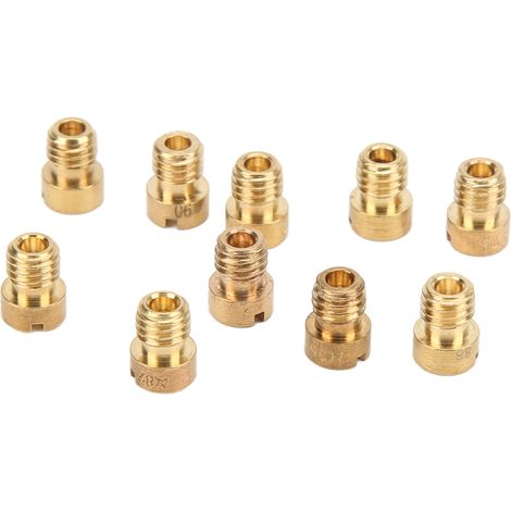 10 Hauptdüsen für Vergaser, 5 mm Goldmetalldüse für Dellorto-Vergaser, Modell 75-98. (1/5)