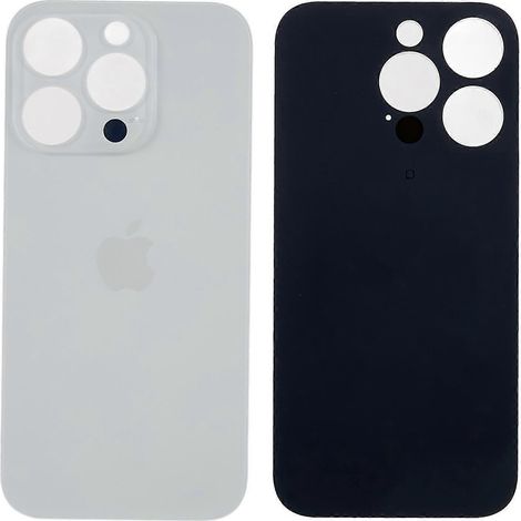Cache-batterie pour iPhone 14 Pro Max, pièce de rechange pour réparation (grand trou) Blanc[NX] (1/5)