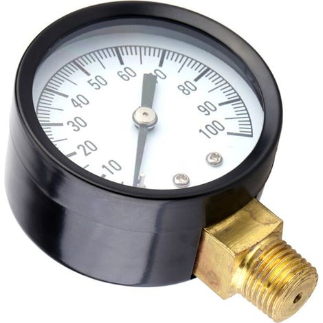 Manomètre pour Pompe à Eau 0-100 PSI - Facile à Lire, Montage Laiton (1/4)