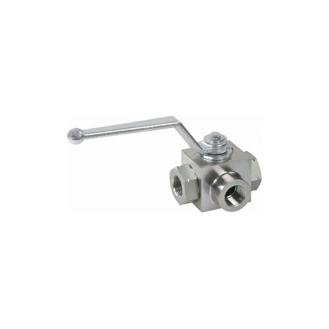 Dreiwege-Kugelhahn BK3 BSP 1/4" (Innengewinde) (1/5)