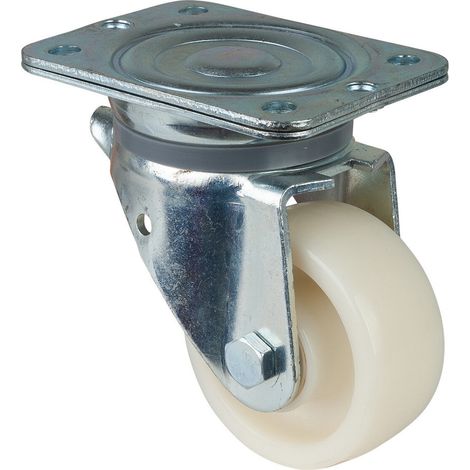 BS Rollen Lenkrolle N100.B10, mit Platte, Durchmesser 100, B 45mm 500kg, Kunststoff (1/2)