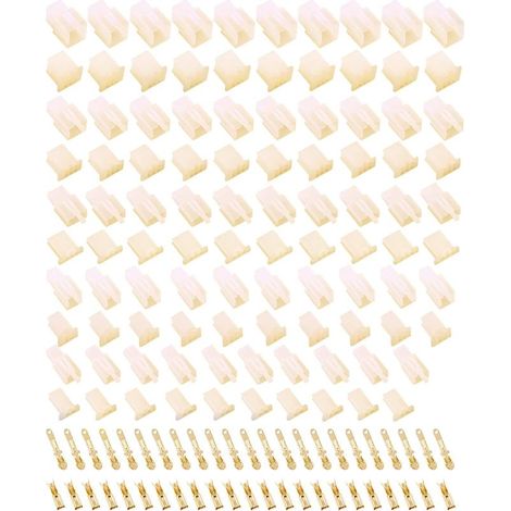 580 pièces Connecteur électrique 2.8 mm Pas 2 3 4 6 9 Broches Mâle Femelle Terminal Plug, 2.8 mm Connecteur Fil Électrique jaune pâle, Sertir Cosse Assortiment kit pour Moto, Vélo, Voiture, Bateau (1/4)