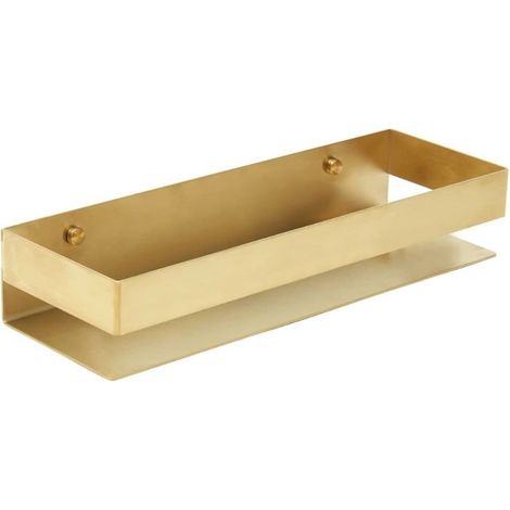 Swiss Aqua Technologies Estante de baño 30x10x5,5 cm, oro cepillado (SATDPOL3012BZ)