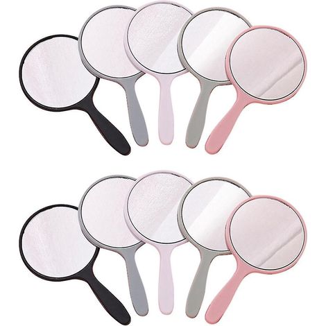 Lot de 10 petits miroirs ronds portables pour le maquillage en voyage. (1/5)