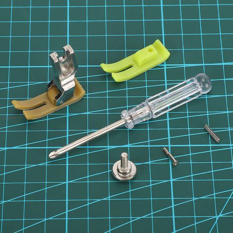 Pied presseur à ressort avec attache plastique pour machine à coudre double plateau MT-18
