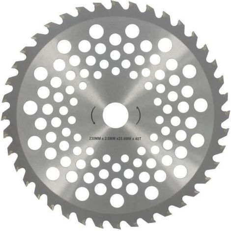 Lame à pointes carbures 40 dents Ø extérieur 230mm et alésage 25,4mm pour système de coupe avec tête universelle 1603085 (1/4)