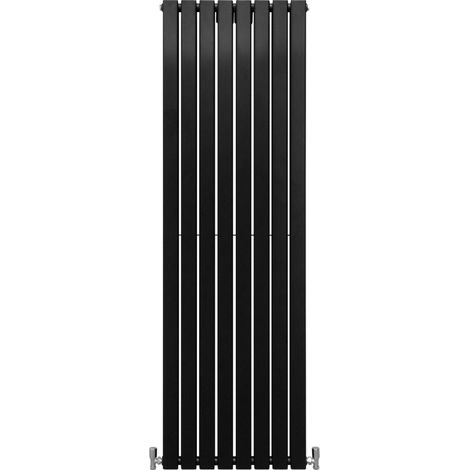 Paneelheizkörper Flachheizkörper Design Heizkörper Heizung 180cm x 56cm Matte Schwarz Vertikal Heizgerät Doppellagig Wandheizkörper Küche Wohnzimmer Badezimmer Reinigungsbürste und Befestigungsset (1/5)