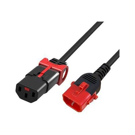 Microconnect MC-DUALC13C14S-1 cable de transmisión Negro 1 m C13 acoplador C14 acoplador