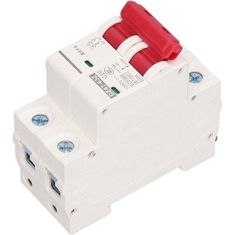 Isolateur de circuit CC, disjoncteur miniature basse tension 1000 V à montage sur rail DIN pour système solaire photovoltaïque pour systèmes d'alimentation pour la communication (1/4)
