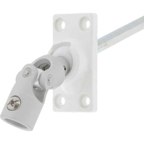 Sortie Caisson 45° Volet Roulant Ø12mm-Carré 6mm - Blanc - Geiger (1/2)