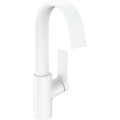 Hansgrohe Vivenis - Mitigeur de lavabo 210, avec vidage et bec rotatif, EcoSmart, blanc mat 75030700 (1/3)