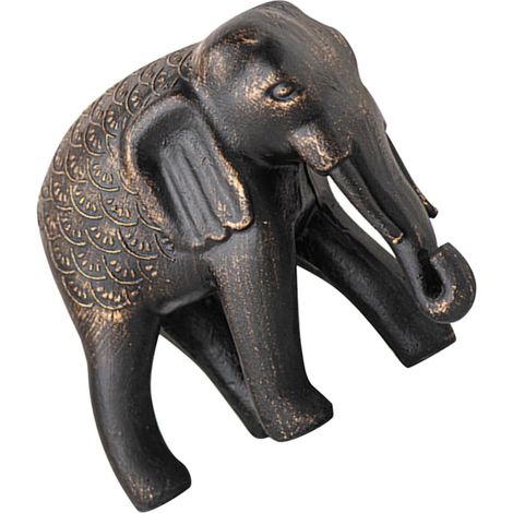 Zarte und leichte Vintage Elefantenfigur aus Kunstharz für