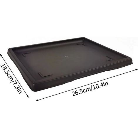 Pots de fleurs rectangulaires (Rectangle-XL) en imitation terre cuite violette pour plantes, aménagement paysager extérieur, bonsaïs et autres plantes. (1/4)