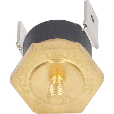 KSD301 Kupferthermostat, 5 Stück, normalerweise geschlossener Bimetallschalter M4, Schnappscheibe 250 V 40 °C, Temperaturregler (1/5)