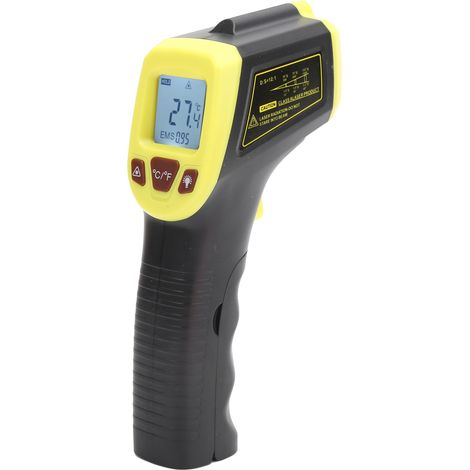 Pistolet de mesure de température infrarouge avec écran LCD, thermomètre industriel GM320SYellow (1/5)