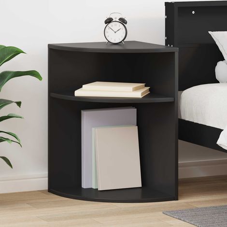 vidaXL Table d'appoint Noir 39,7 x 39,7 x 60 cm Bois d'ingénierie (1/5)