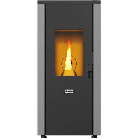 stufa a pellet ermetica canadian stove "design evo" grigio 7 kw (1/3)