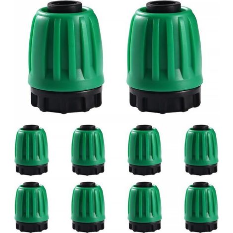 10 Pièces Raccords D'irrigation Goutte à Goutte pour Tubes 16mm, Adaptateur Bouchons D'Irrigation Goutte, Raccords D'irrigation Droits, Connecteur de Tuyau D'irrigation (Vert) (1/5)