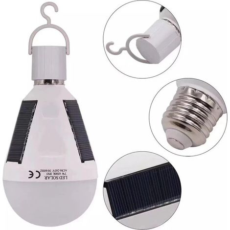 Solar Lamp Outdoor Led Garden Lights for Camping Tent Portable Emergency Bulb Street Country House Wall Lanterns Waterproof IP65 (1/5)