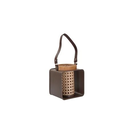 LANTERN IRON-RATTAN CM 16X13X20