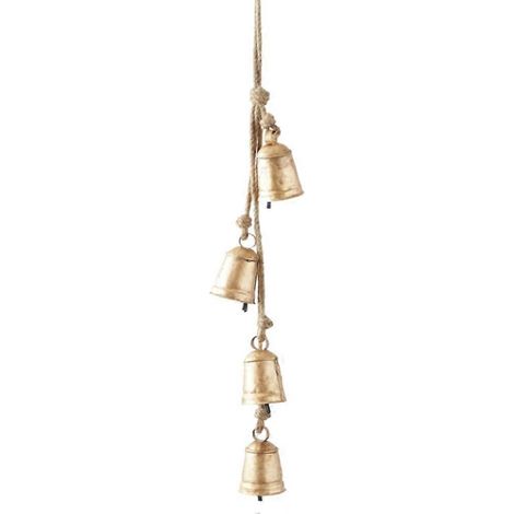 Cloches en corde, décorations murales, cloches en forme de cloche, pendentifs en fer, cloches droites, petites cloches en métal, cloches de Noël (1/5)