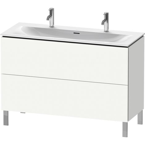 Meuble vasque L-CUBE 704x1220x481mm blanc mat (1/5)