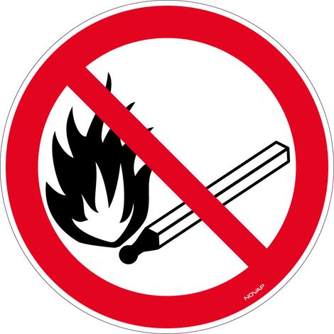 Panneau Interdiction de feu - Rigide Ø300mm - 4061429