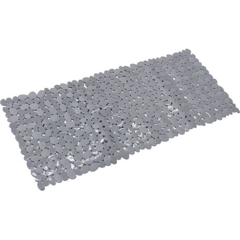 antidérapant avec ventouses, Dimensions : 40 x 88 cm, Finition Grise, Tapis Lavable en Machine (1/4)