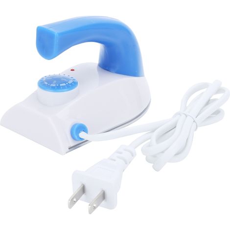 Petit Fer à Repasser Électrique Portable à Thermostat Réglable Appareil à Repasser Vêtements Plaque Acier Chromé Double PTC 11.5x6.5x7.2cm pour Maison Voyage CN 1 Pièce (1/5)