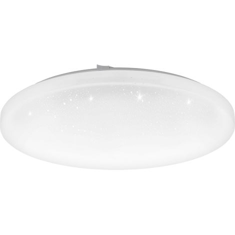 Plafoniera Moderna Frania-Z Acciaio Bianco Plastica Cristallo Led 24W Ip20 (1/2)