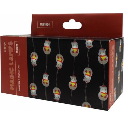 LUCI MAGICHE 50 LED 6500K PUPAZZO DI NEVE 5M DC5V                                                        - Luce FREDDA