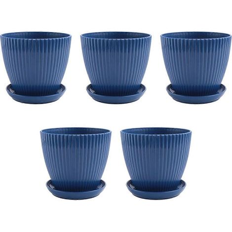 Plastique jardinière pots pour plantes 5 lot 6Inch pots de fleurs pour intérieur D (1/5)