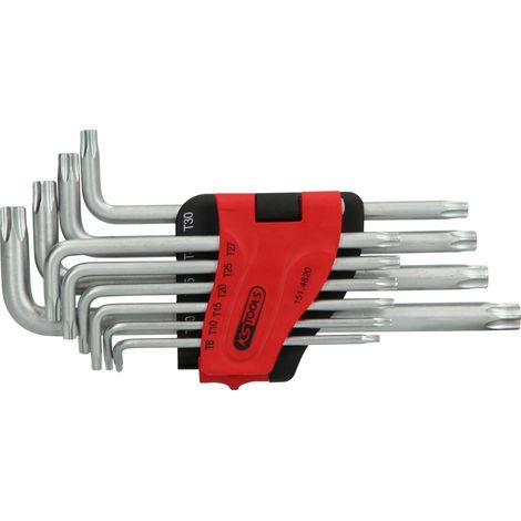 KS Tools Torx-Winkelstiftschlüssel-Satz mit Bohrung, lang, 10-tlg, TB8-TB50 - 151.4820 (1/3)