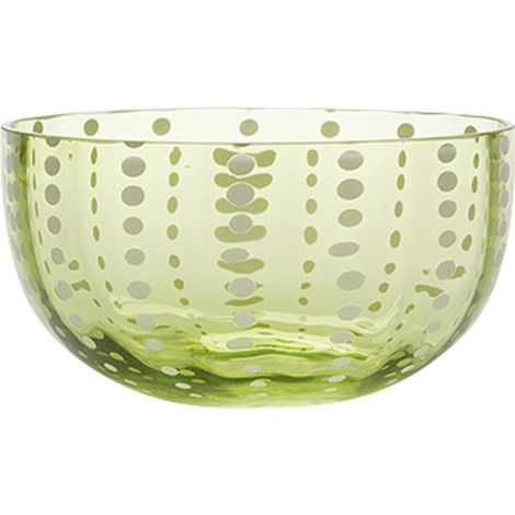 Zafferano Lot De 6 Bols Perle Vert Pomme En Verre Artisanal, Design Élégant Et Raffiné Pour Tables Modernes Et Uniques - Collection Perle 6X (1/5)
