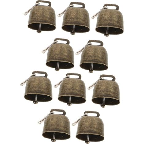 2 Ensembles Cloches De Fer Vintage De Plein Air Ours Rustique Cloches d'animaux pour Colliers Cloches De Vache Décoratives en Métal Petites Cloches Vintage Le Fer Doré 5 Pièces  2 (1/5)