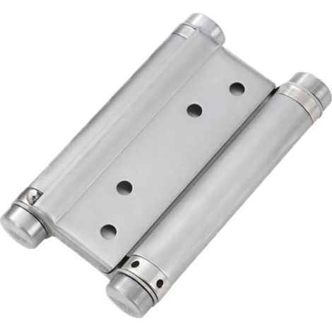 Charnières à ressort double action en acier inoxydable (126 mm) pour portes battantes Charnière à fermeture automatique pour porte d'armoire de comptoir de café bar pub jusqu'à 25 kg (1/5)