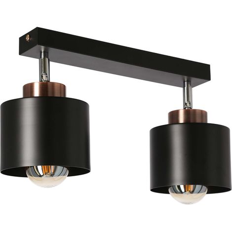 Plafonnier Candellux Olena noir métal 2xE27 60W var. (1/3)